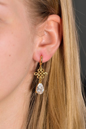 Kol 599/240 KOLCZYKI kryształy złoto crystal