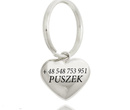 1085 identyfikator adresówka dla psa serce wypukłe srebrne