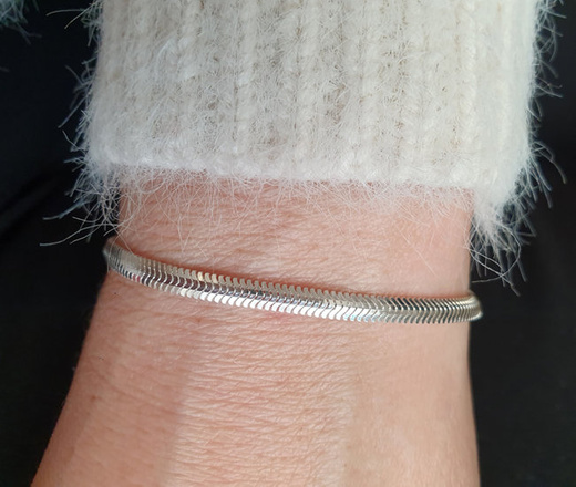 1290 bransoletka srebrna 925 solidna gładka