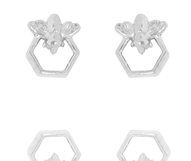 1384/5 Kolczyki srebrne 925 pszczółki plaster miodu