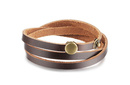 BR599/517 BRANSOLETKA MĘSKA, BRĄZOWA SKÓRA
