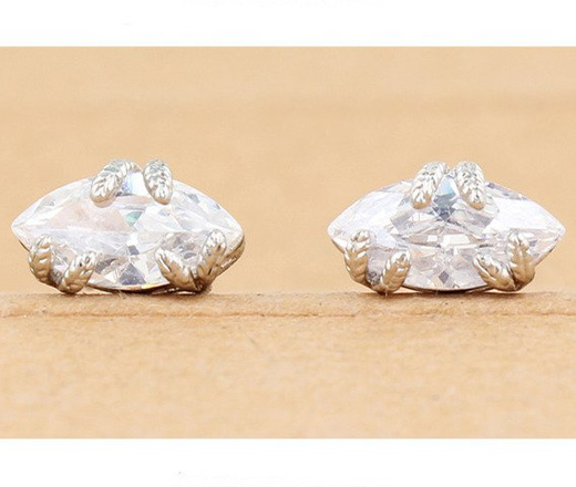 Kol 599/378 KOLCZYKI cyrkonie białe sztyft