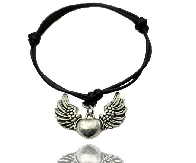 B337/6 BRANSOLETKA SKRZYDLATE SERCE