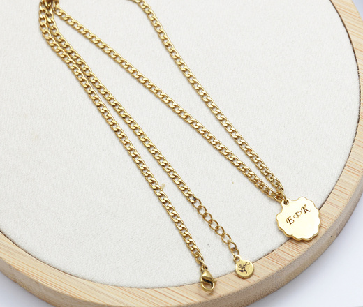 naszyjnik z grawerunkiem 1759 serce stal szlachetna, pozłacany