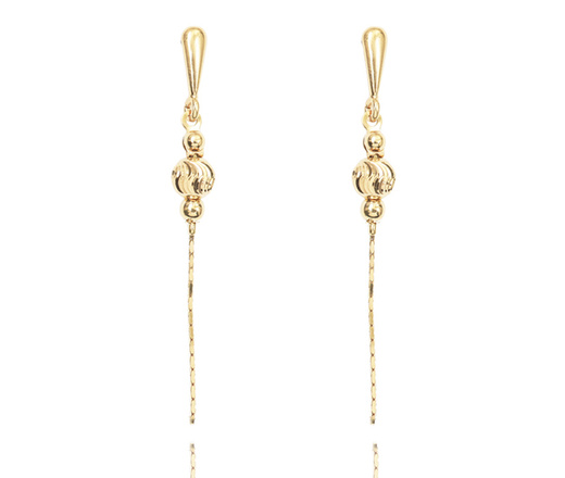 1306/1 komplet srebrny 925 pozłacany z kuleczkami