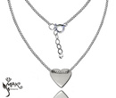 NK706 NASZYJNIK SERCE TRÓJKĄT 100% SREBRO 925 GRAWER