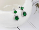 599/1119 kolczyki z cyrkoniami szmaragdowe