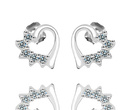 801 serca z cyrkoniami kolczyki srebrne 925