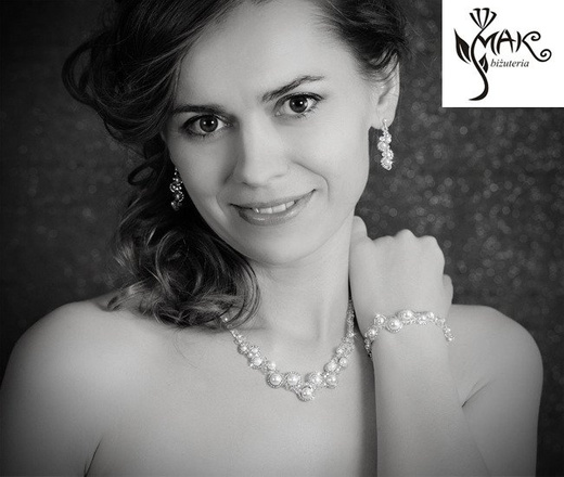 424 crystal biżuteria ślubna komplet