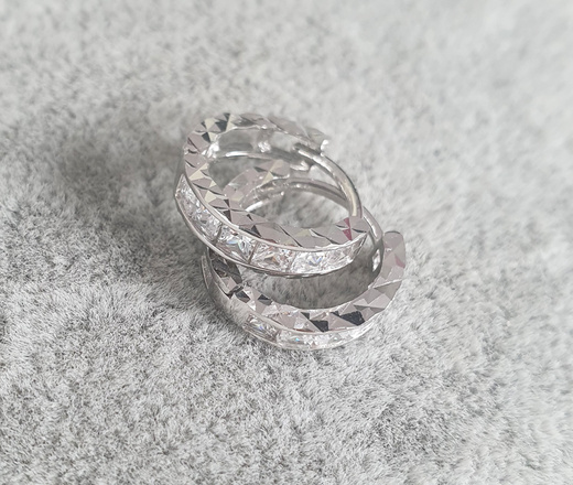 114/40 kolczyki kółka rodowane srebro p 925