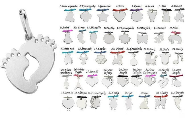 Dodatkowa zawieszka do bransoletki  duża 15 mm srebrna