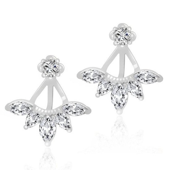 Kol 599/806 KOLCZYKI , cyrkonie  podwójne sztyft