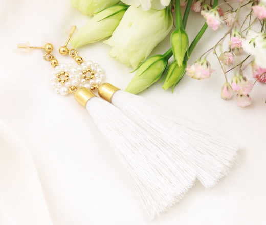 1516 kolczyki srebrne 925 pozłacane z perełkami ślubne