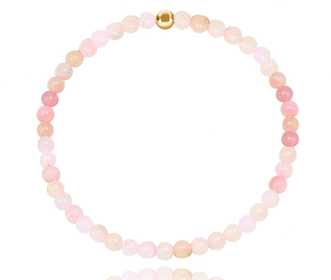 1728/16 bransoletka z awenturynem złocona na gumce