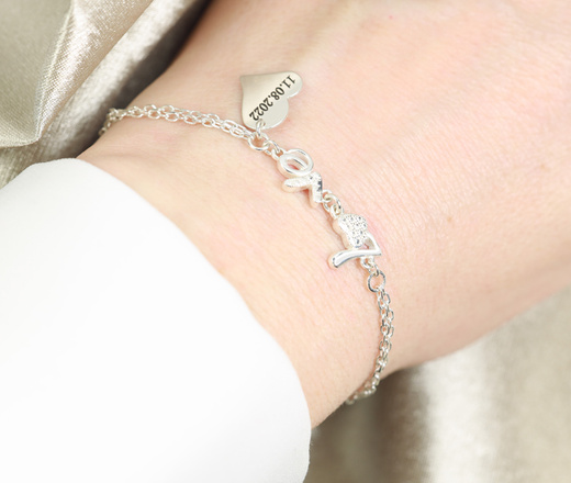 1461 bransoletka grawerowana s. 925 serce Love