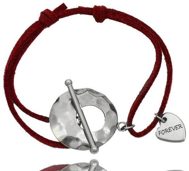 BR641 bransoletka na sznureczku z grawerem kółko