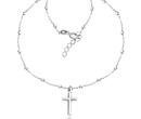 1164 łańcuszek z srebrny 925 z krzyżykiem różaniec