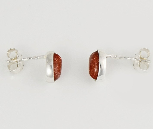 480/127 kolczyki srebrne owalne piasek pustyni