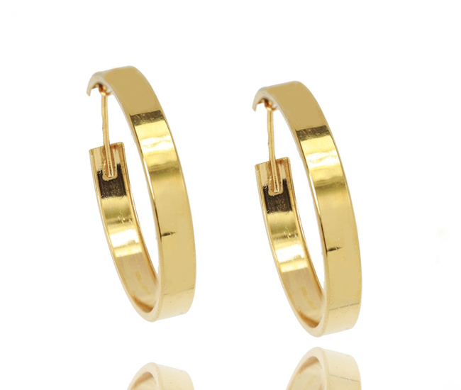 480/408  kolczyki srebrne 925 pozłacane koła 35 mm