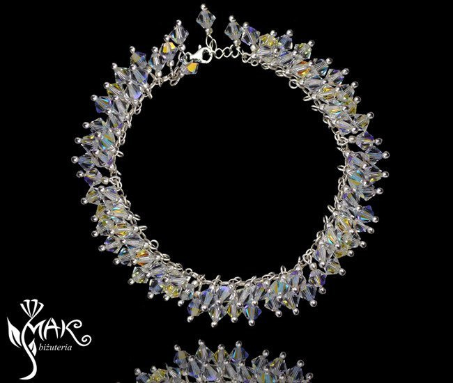 488 crystal ab biżuteria ślubna bransoletka