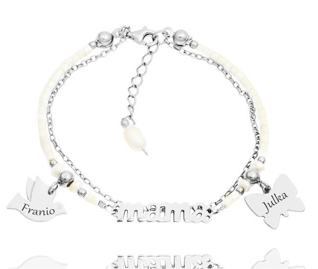 1274/1 bransoletka srebro 925 Mama dla mamy z grawerem