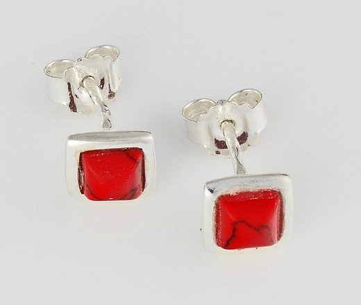 480/158 kolczyki srebrne w kształcie kwadratów