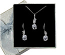 480/207  komplet srebrny z błyszczącą cyrkonią