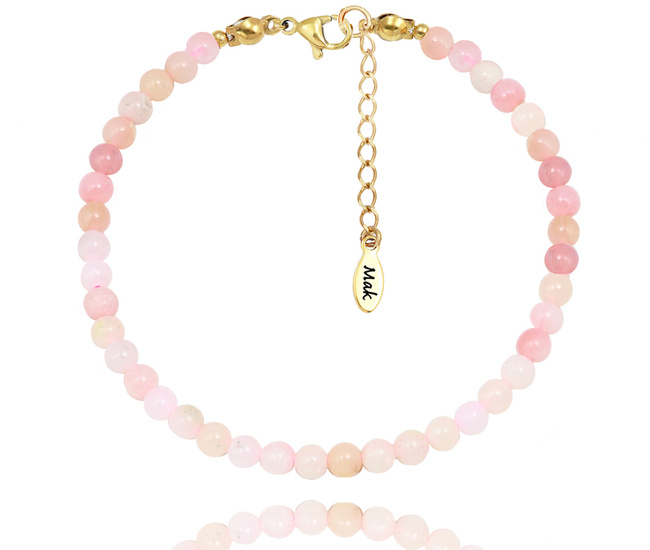 1728/16 bransoletka z awenturynem kamień naturalny złocona