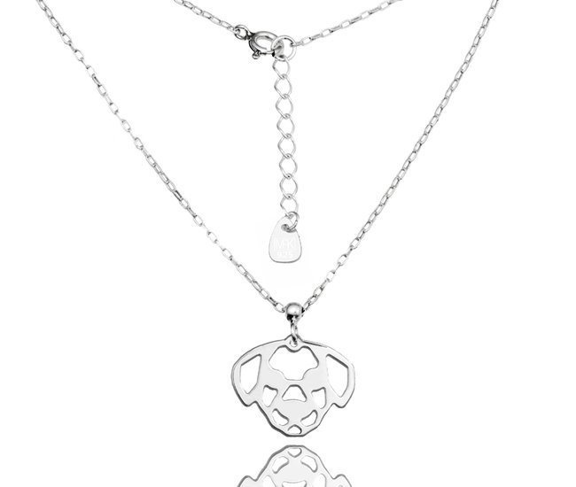 1157 naszyjnik z srebrny 925 ażurowy pies origami