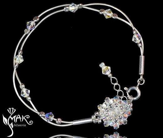 W634 biżuteria ślubna Swarovski WISIOREK CRYSTAL AB