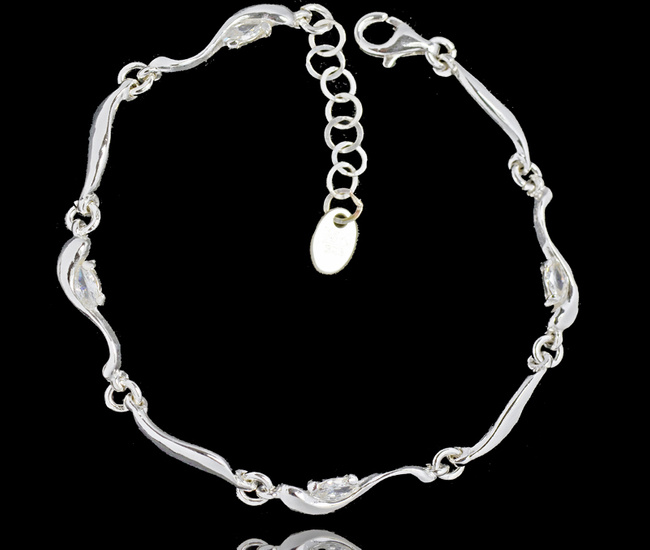 480/464 bransoletka srebrna 925  elegancka