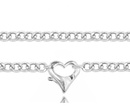 1245/3 bransoletka srebrna 925 łańcuszek gruby serce