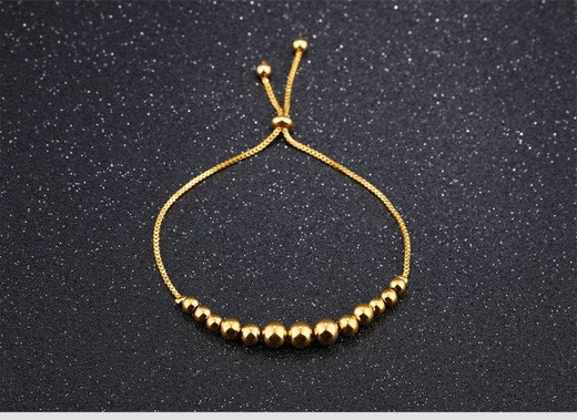 Br 599/644 BRANSOLETKA złocona ze złotymi kuleczkami