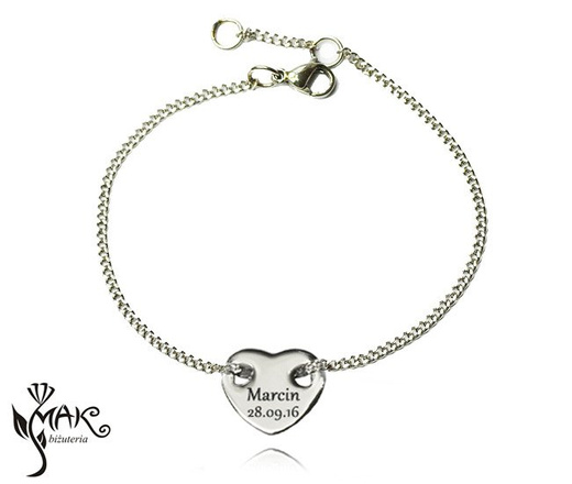 NK727 NASZYJNIK z GRAWEREM LASEROWYM serce