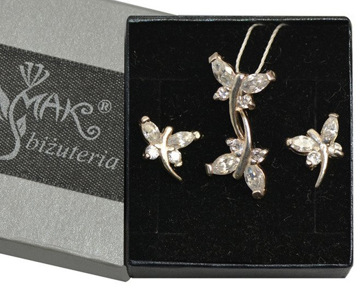 KOL480/5 KOLCZYKI SREBRNE Z CYRKONIĄ