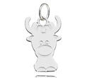 W964 wisiorek grawerowany Renifer Rudolf  srebro 925