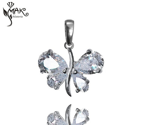 Kol 480/70 Kolczyki srebrne sztyft motylki cyrkonie