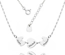 1241 naszyjnik srebrny 925 na łańcuszku serce stópki