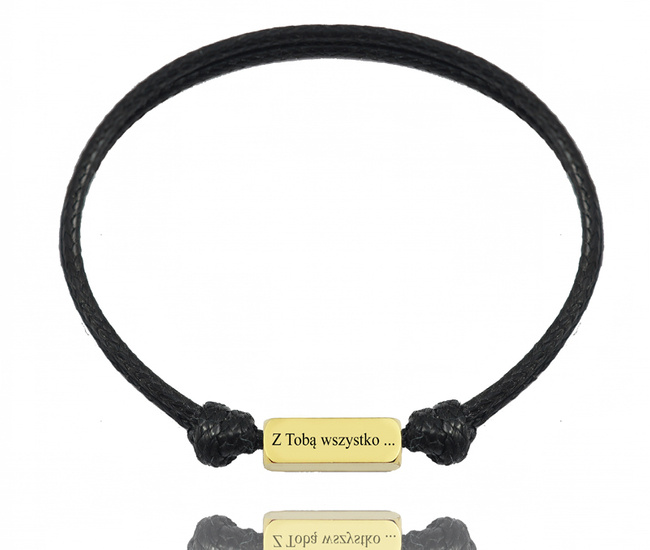 1485 bransoletka  z grawerunkiem stalowa