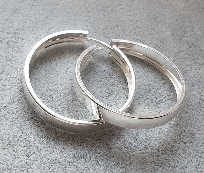 480/408  kolczyki srebrne koła 35 mm