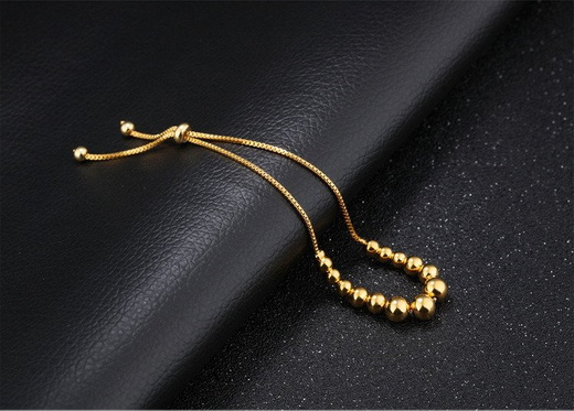 Br 599/644 BRANSOLETKA złocona ze złotymi kuleczkami