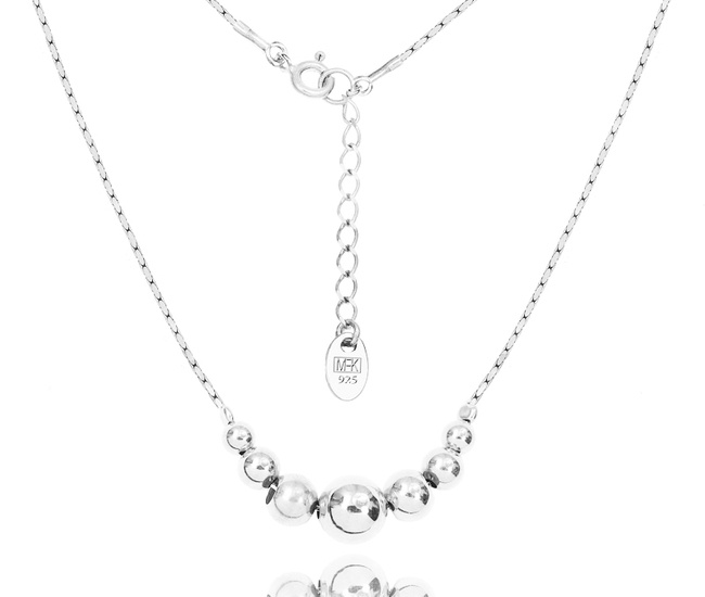 1306/3 naszyjnik  srebrny 925 kuleczki