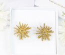 1726/5 ażurowe kolczyki złocone imitujące słońce