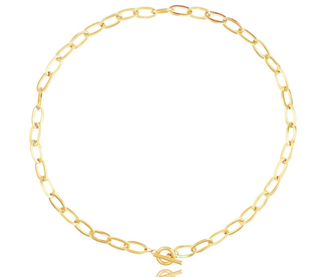 1326/9 naszyjnik złoty stal gruby łańcuszek