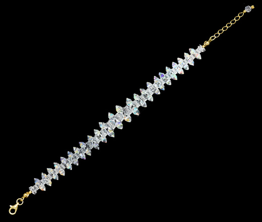 1374 komplet kryształowy Crystal AB na ślub