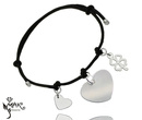 BR528/3 BRANSOLETKA Z GRAWEREM serce SREBRO 925