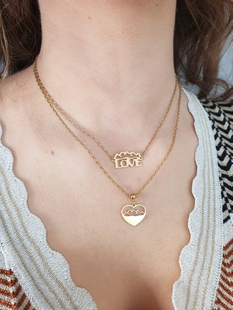 1265 naszyjnik srebro pozłacane 925 serce góry z grawerem