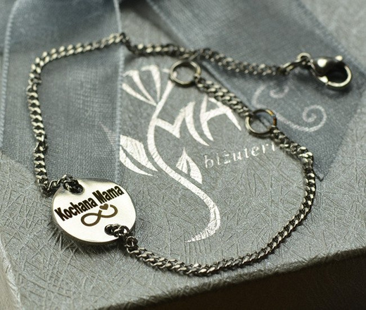 NK726 NASZYJNIK z GRAWEREM LASEROWYM kółeczko