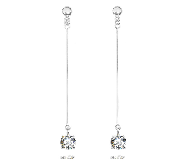 1360 kolczyki srebrne 925 z cyrkoniami