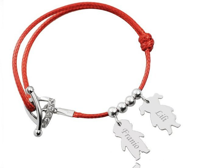 BR1015 BRANSOLETKA Z GRAWEREM, SREBRO 925 chłopczyk dziewczynka